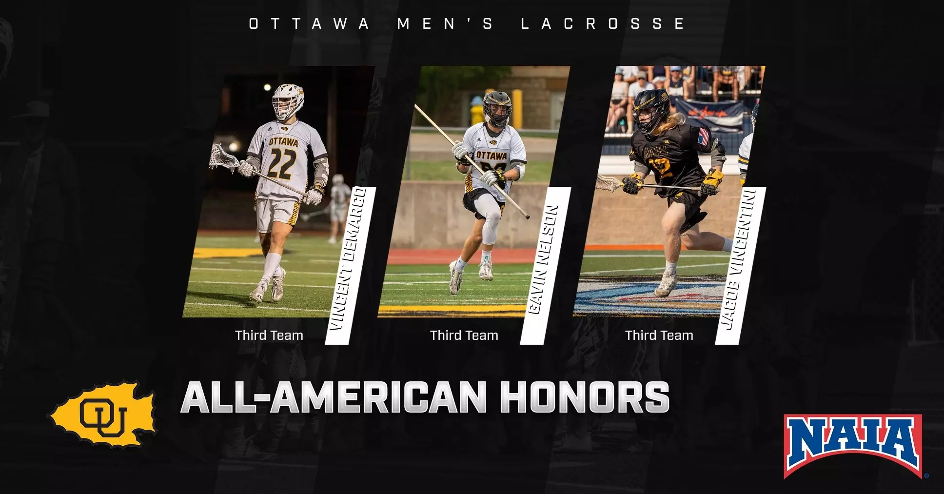 Men's Lacrosse Has Three Named to NAIA AllAmerican Teams Ottawa