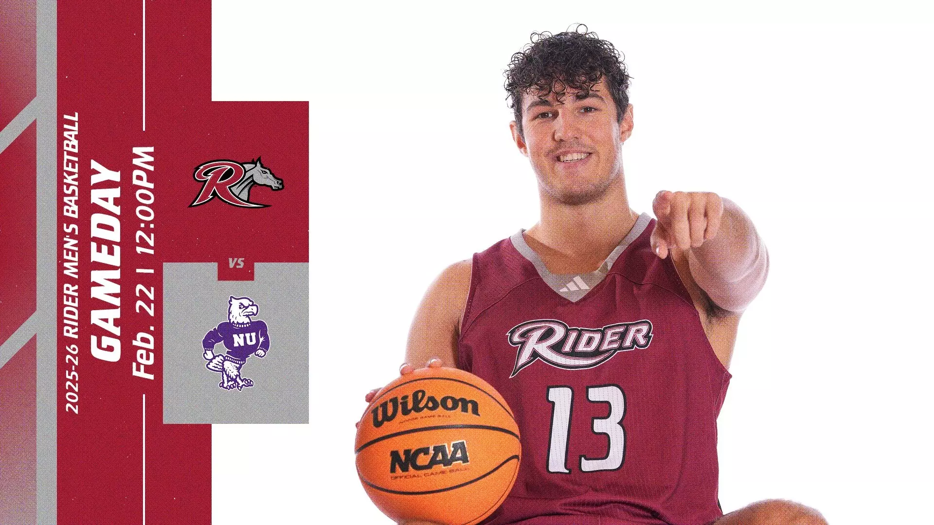 Noon Riders Team Men's Basketball Hosts Niagara at Noon Sunday - Rider University Athletics