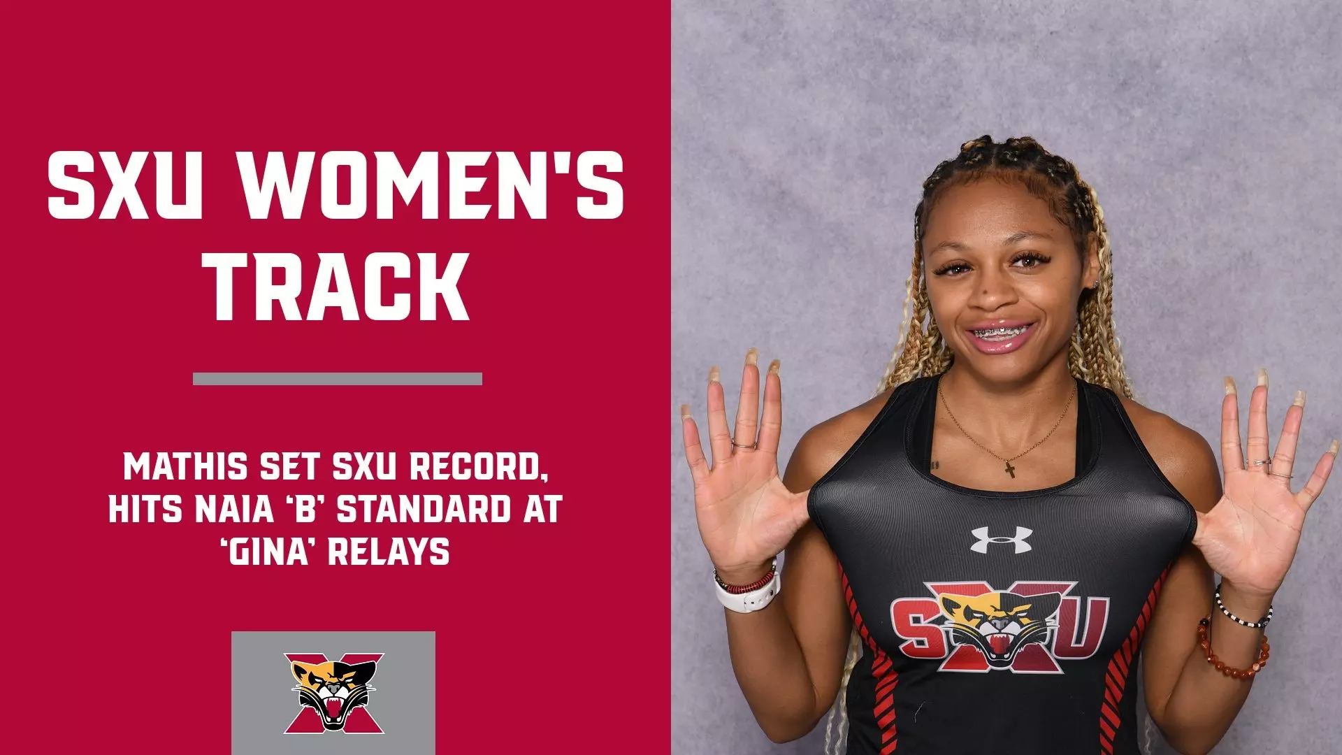Am Mathis Mathis Hits NAIA ‘B’ Standard for SXU at ‘Gina’ Relays - Saint Xavier ...