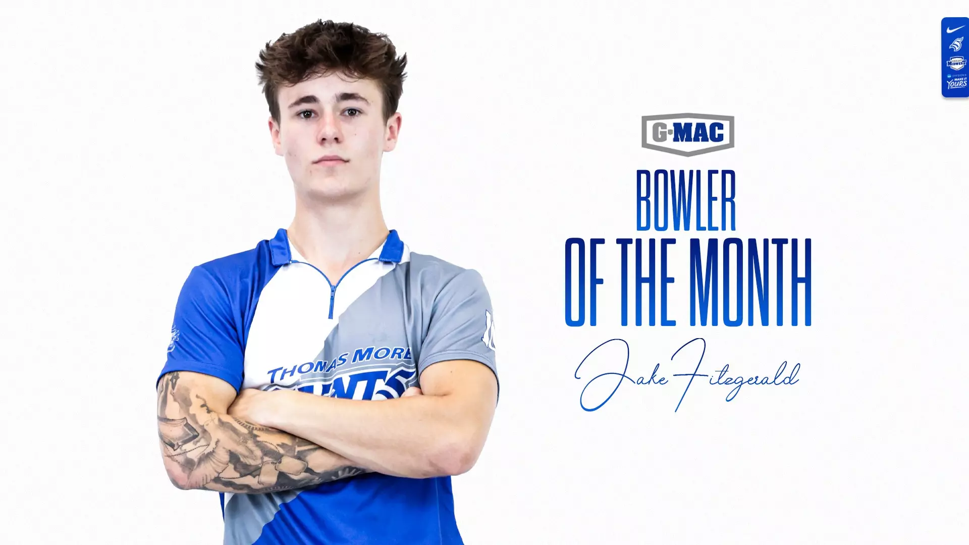 Jake Windowforth Jake Fitzgerald Named G-MAC Men's Bowler of the Month - Thomas More ...