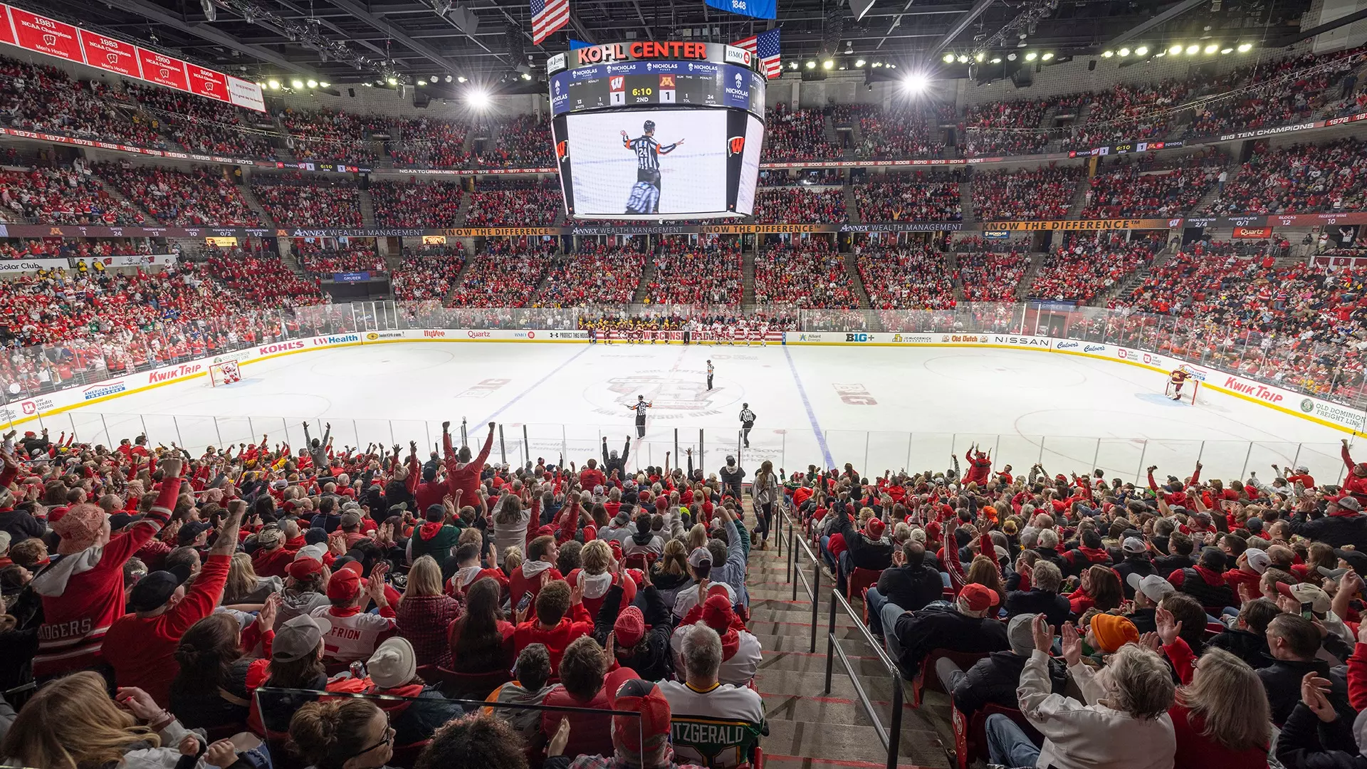 Kohl Center ice rink will shrink to NHL size for 2024-25 season ...