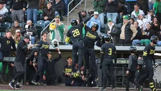 The Oregon Ducks take on the Oregon State Beavers at PK Park in Eugene, Oregon on April 30, 2024 (Eric Evans Photography)