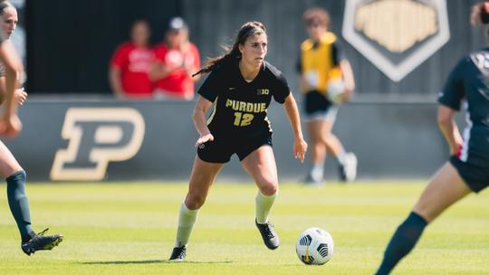 Soccer Hosts Maryland to End Season - Image 39: Megan Hutchinson, 13,  Gracie Dunaway, 2, WSOC, Soccer, Maryland - Purdue University