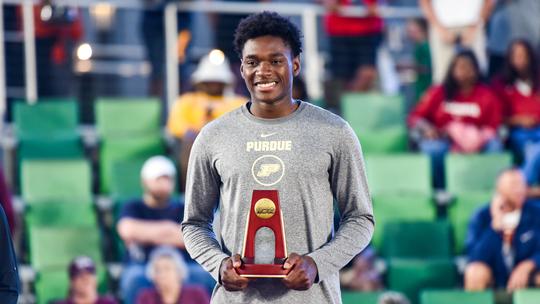 Praise Aniamaka NCAA Championships Sixth Place All-America Trophy