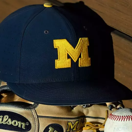 Valiant University of Michigan Baseball Off-White Throwback