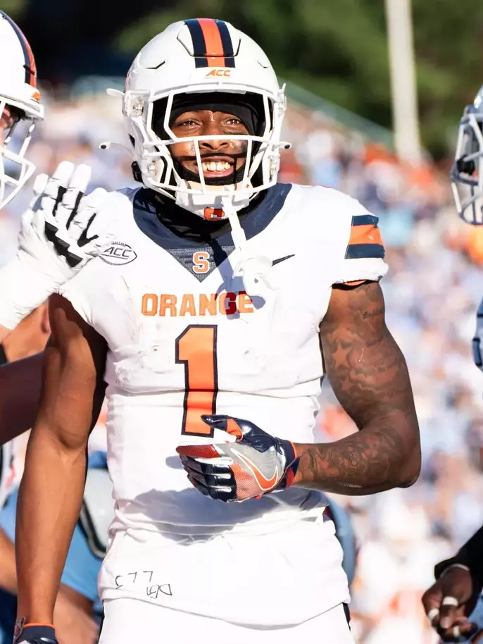 So what exactly is that black padding on the Syracuse football helmets seen  during practice? 