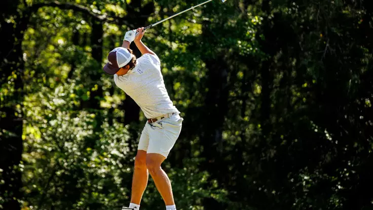WEST POINT, MS - April 14, 2025 - Mississippi State's Dain Richie during the Old Waverly Collegiate Championship at Old Waverly Golf Club in West Point, MS. Photo By Mike Mattina