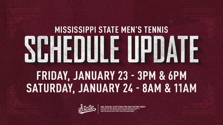 Mens Tennis Schedule Change - Jan. 22, 2026