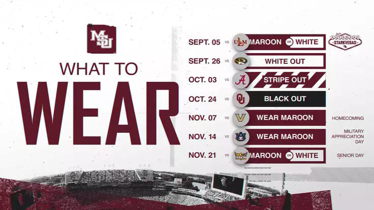 2026 Football What To Wear At Davis Wade Stadium