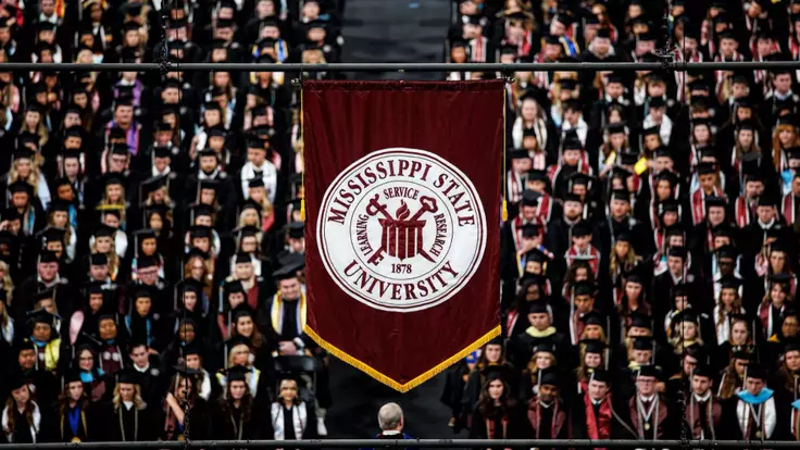 STARKVILLE, MS - May 14, 2026 - Mississippi State Graduates during the 2026 Spring Commencement Ceremony at Humphrey Coliseum at Mississippi State University in Starkville, MS. Photo By Mike Mattina
