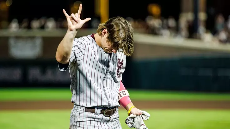 STARKVILLE, MS - May 31, 2026 - Mississippi State Outfielder Bryce Chance (#38) during the game between the Louisiana Lafayette Ragin' Cajuns and the Mississippi State Bulldogs at Dudy Noble Field at Polk-Dement Stadium in Starkville, MS. Photo By Mike Mattina
