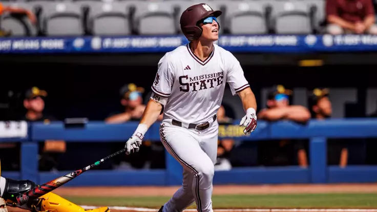HOOVER, AL - May 20, 2026 - Mississippi State Infielder Ace Reese (#3) during the game between the Missouri Tigers and the Mississippi State Bulldogs at Hoover Met Stadium in Hoover, AL. Photo By Mike Mattina