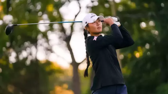 Nagore Martinez — GRAND HAVEN, MICH. -- Women's golf competes in the 2026 Folds of Honor Collegiate at American Dunes Golf Club. Sept. 7, 2026. Photo by Adam Mackey / Golf Coaches Association of America
