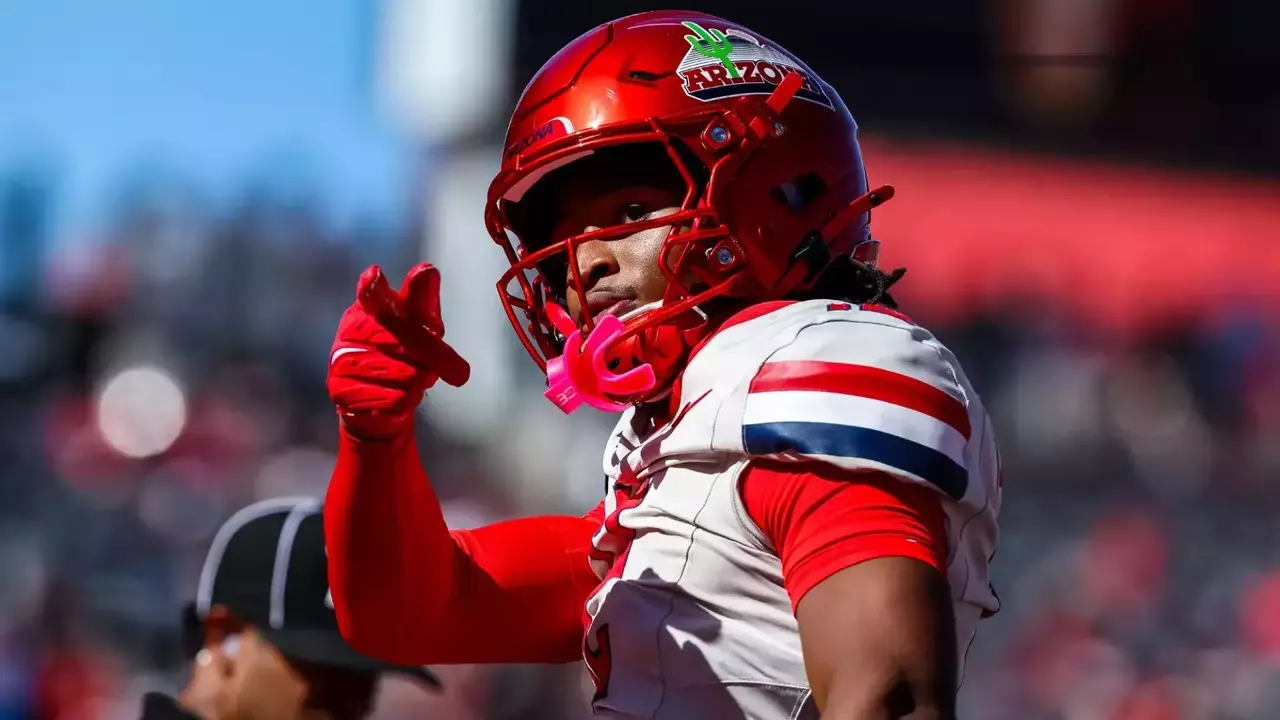 wide receiver Tre Spivey III (12) - TUCSON, ARIZ. -- Football vs Oklahoma State at Arizona Stadium Oct. 4, 2025. Photo by Rebecca Sasnett / Arizona Athletics