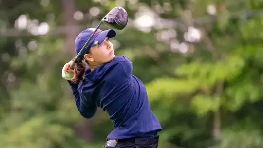 Charlotte Back — GRAND HAVEN, MICH. -- Women's golf competes in the 2026 Folds of Honor Collegiate at American Dunes Golf Club. Sept. 9, 2026. Photo by Adam Mackey / Golf Coaches Association of America