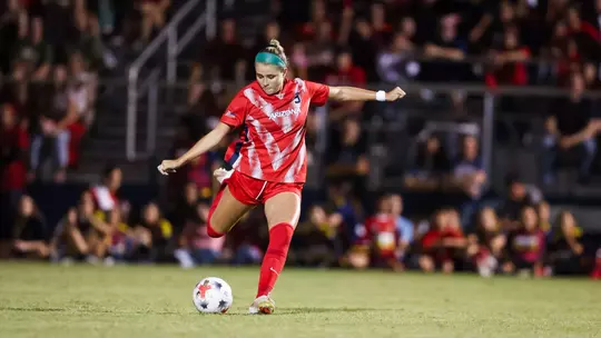 Lily Boydstun (9) — TUCSON, ARIZ. -- Soccer vs. the University of North Carolina at Mulcahy Soccer Stadium. Sept. 3, 2026. Photo by Ethan Tees / Arizona Athletics