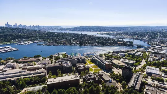 Images of campus from a drone