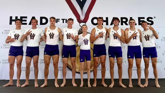 washington men's eight at 2025 head of the charles with medals