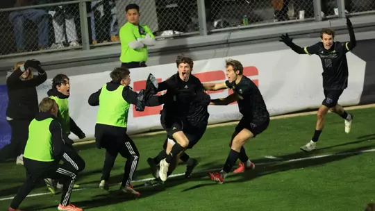 Harrison Bertos celebrates championship winning goal