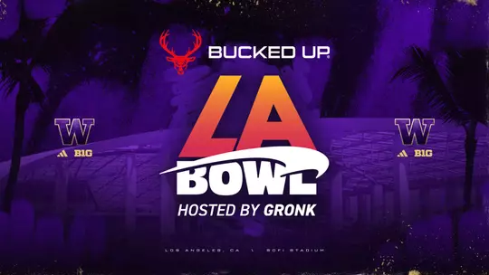 L.A. Bowl Hosted by Gronk washington vs boise state 2025 announcement graphic