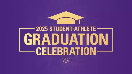 2025 UW student-athlete graduation graphic
