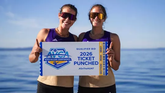 Ellis Hay and MayaMay Brown Punch AVCA Ticket