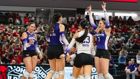 Team celebrating a point at ohio state