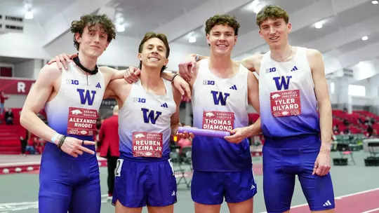 Men's distance medley relay after victory at Arkansas