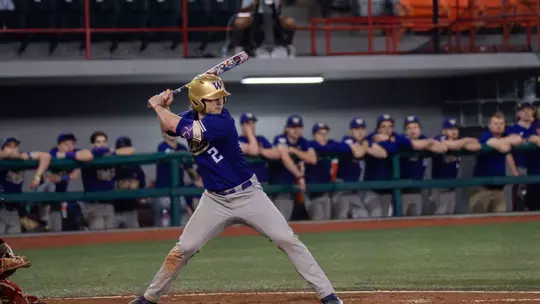 Colton Bower at bat in Puerto Rico.
