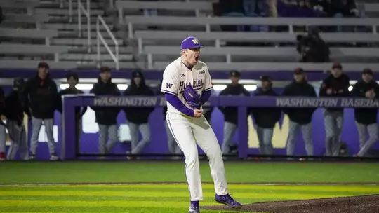 Bryce Johnson celebrates a strikeout