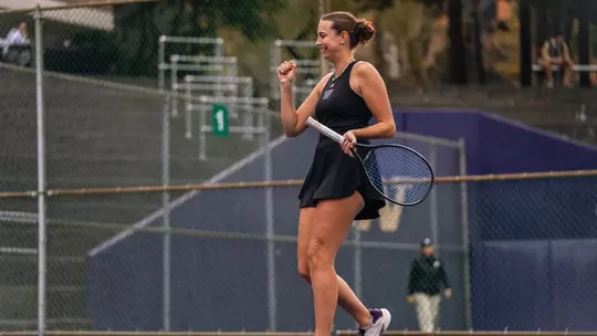 Alexia Jacobs celebrates a point