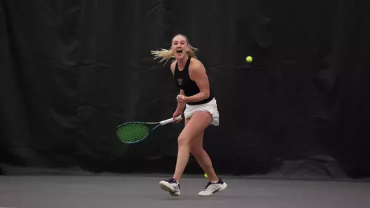 Reece Carter celebrates her win against Ohio State