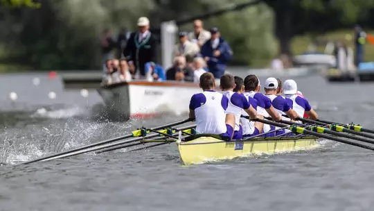 A uw men's rowing crew competes at Henley Royal Regatta in 2024