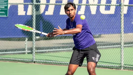 Tennis action photo