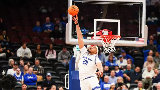 Najai Hines Blocking a Shot vs Saint Peter's