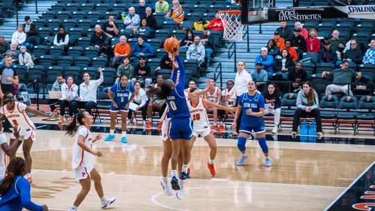 Jada Eads goes in for a shot against Princeton on Dec. 2