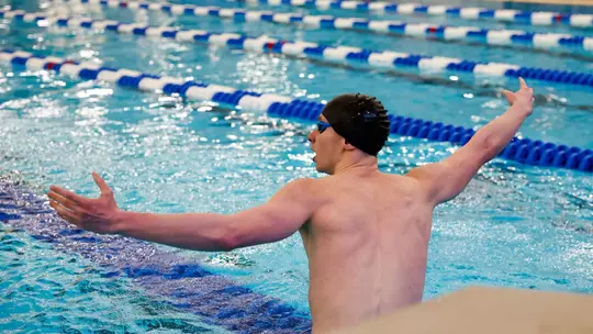 Michael Celebrating BIG EAST WIN