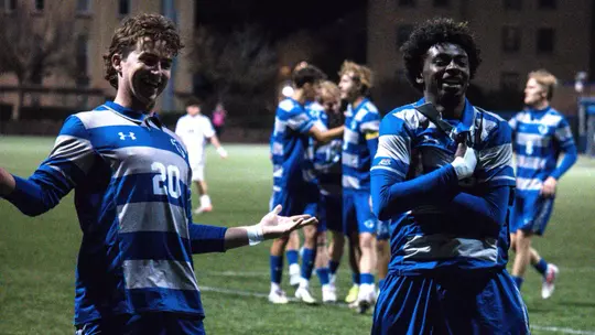 Charlie Herley and Tim Valentine Celebrate Goal