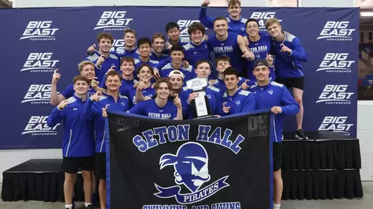 Seton Hall Men's Swim Dive 2026 BIG EAST Championshiosp Second Place
