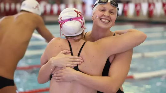 Zara Zallen hugging teamate