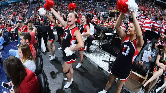 cheer team for basketball game