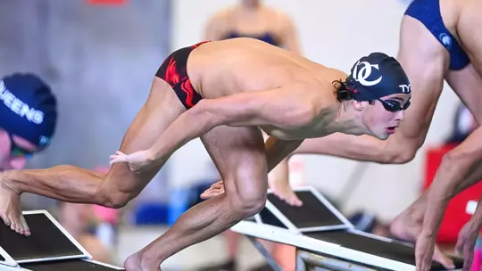 Davidson takes on Queens in non-conference swimming and diving action at the Charles A. Cannon Pool on Saturday, September 27, 2025 in Davidson, North Carolina. Credit - Tim Cowie/DavidsonPhotos.com @tjcowie