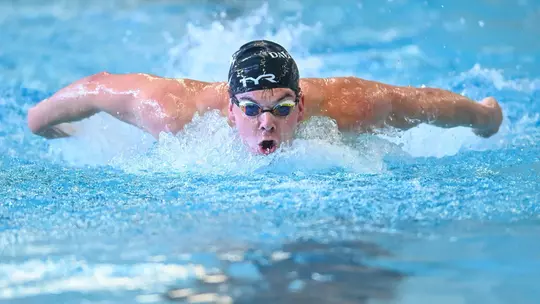 Davidson takes on Queens in non-conference swimming and diving action at the Charles A. Cannon Pool on Saturday, September 27, 2025 in Davidson, North Carolina. Credit - Tim Cowie/DavidsonPhotos.com @tjcowie
