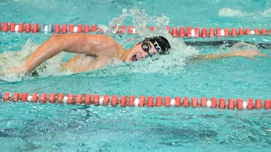 Davidson takes on VMI & UNC Asheville in non-conference swimming and diving action at the Charles A. Cannon Pool on Saturday, October 26, 2024 in Davidson, North Carolina. Credit - Tim Cowie/DavidsonPhotos.com