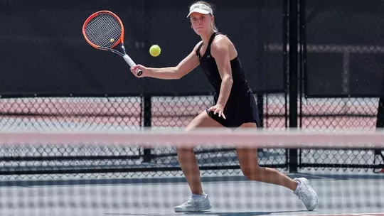Davidson takes on Lees McRae in non-conference women's tennis action at the Davidson Tennis Courts on Saturday, April 19, 2025 in Davidson, North Carolina. Credit - Jeff Sochko/DavidsonPhotos.com