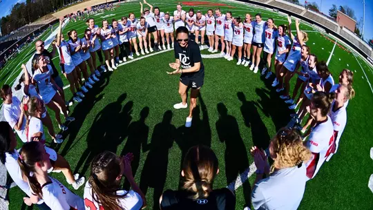 Davidson takes on Richmond in A-10 women's lacrosse action at the Davidson Football Stadium on Wednesday, March 12, 2025 in Davidson, North Carolina. Credit - Tim Cowie/DavidsonPhotos.com