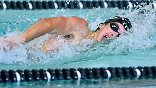 Davidson takes on Queens in non-conference swimming and diving action at the Charles A. Cannon Pool on Saturday, September 27, 2025 in Davidson, North Carolina. Credit - Tim Cowie/DavidsonPhotos.com @tjcowie