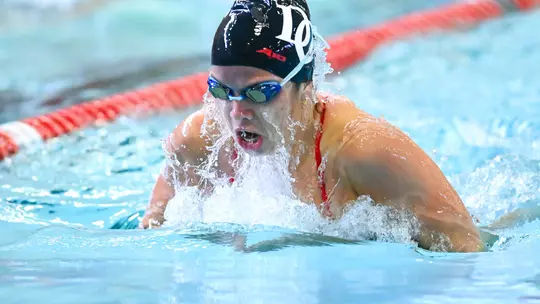 Davidson takes on Queens in non-conference swimming and diving action at the Charles A. Cannon Pool on Saturday, September 27, 2025 in Davidson, North Carolina. Credit - Tim Cowie/DavidsonPhotos.com @tjcowie