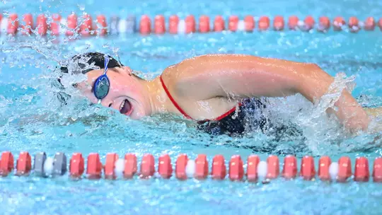Davidson takes on Queens in non-conference swimming and diving action at the Charles A. Cannon Pool on Saturday, September 27, 2025 in Davidson, North Carolina. Credit - Tim Cowie/DavidsonPhotos.com @tjcowie