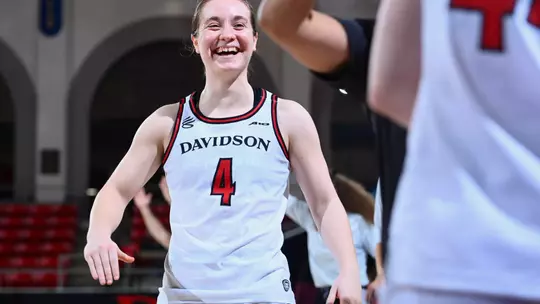 Davidson takes on Fordham in A-10 women's basketball action at Belk Arena on Wednesday, January 14, 2026 in Davidson, North Carolina. Credit - Tim Cowie/DavidsonPhotos.com @tjcowie
